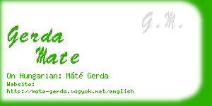 gerda mate business card