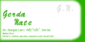 gerda mate business card